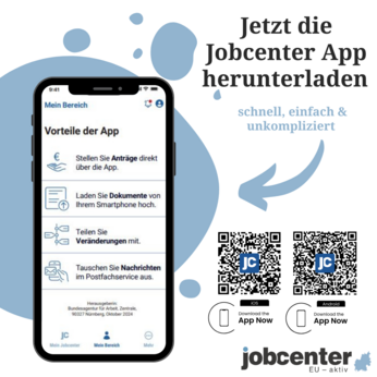 Bild zur Jobcenter-App vergrößern Jetzt die Jobcenter-App herunterladen